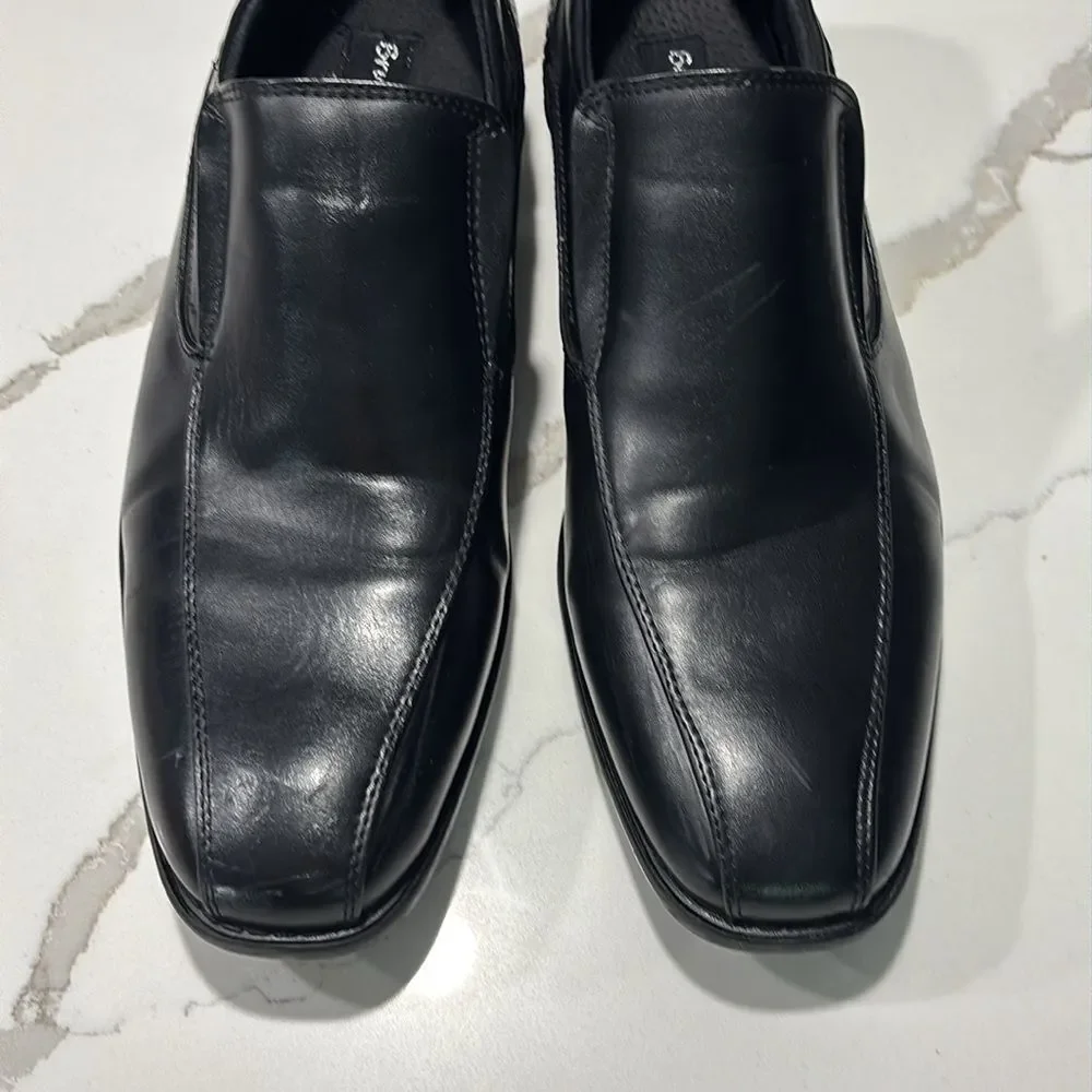 Bruno Marc Men's Black Square Toe Oxfords Dress Shoes Classic Slip on Formal 8.5